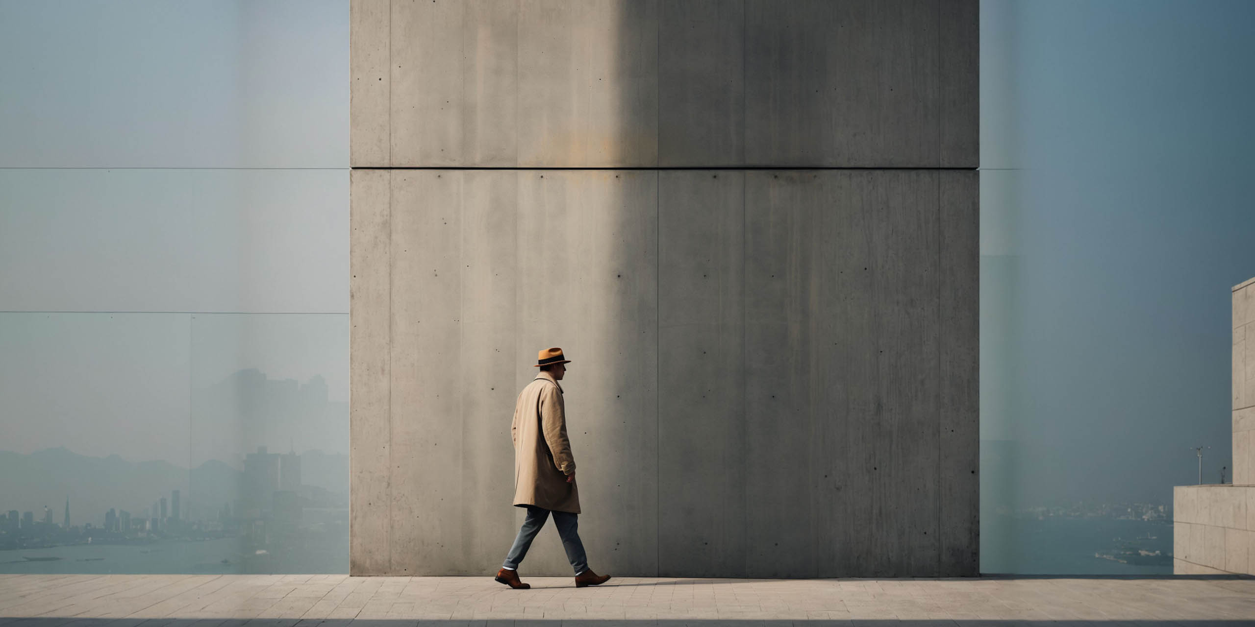 Timeless Stride Along Concrete Mystique